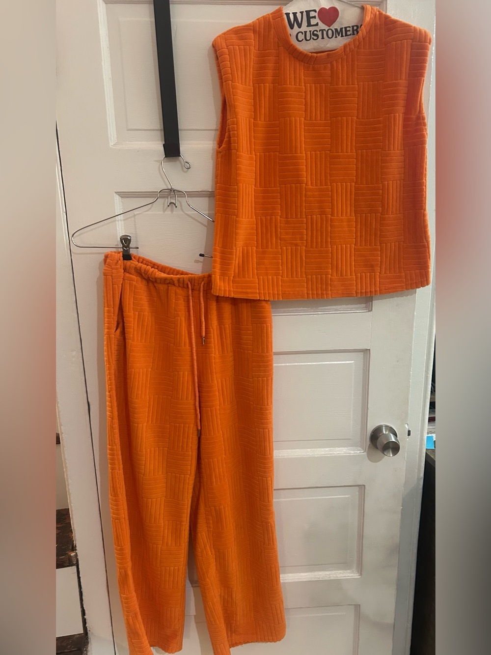 Orange Knit Lounge Set - S